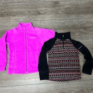 Columbia Benton Springs Fleece Jacket and Fleece 1/4 zip. Size Small.